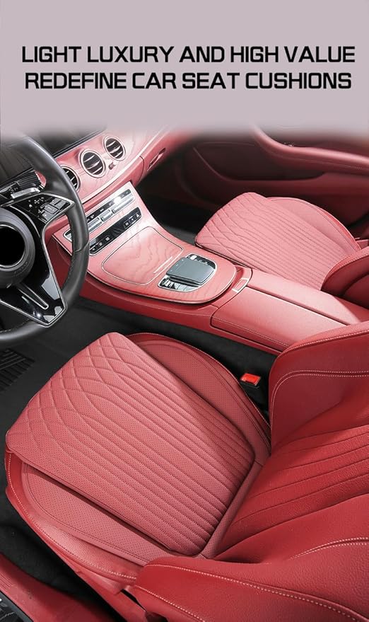 Car Seat Cushion Fit for BMW Accessories Front and Rear Seat Pad for Car Driver Seat Office Chair Cushion Red(1PC)