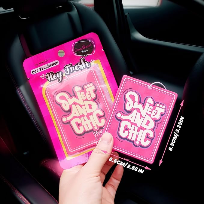 6 Pack Car Air Freshener Hanging Cute Car Accessories For Women Automotive Air Fresheners Stay Cool Car Accessories for Teen Girls Ocean Scent Small Gifts for New Car Owner Teen