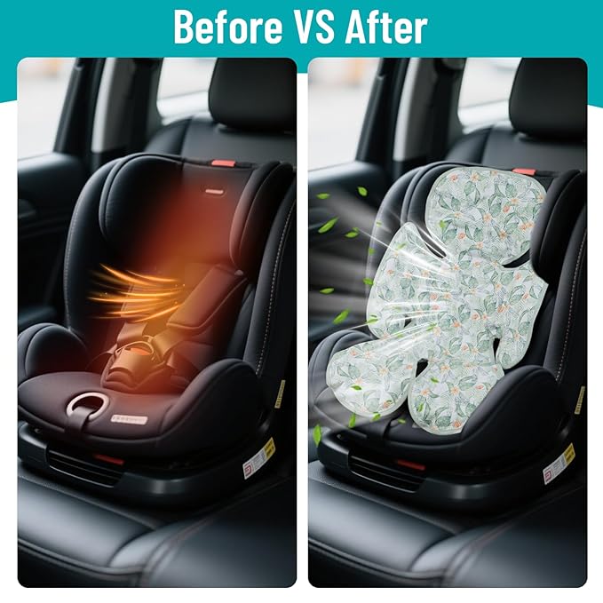 KAKIBLIN Car Seat Cooling Pad, Stroller Cooling Pad for Baby, Universal Double Sided Cooler Pads Gel CarSeat Cooling Pad for Baby Stroller,Chair,Chilling Pads Keep Cool in Summer (Green)