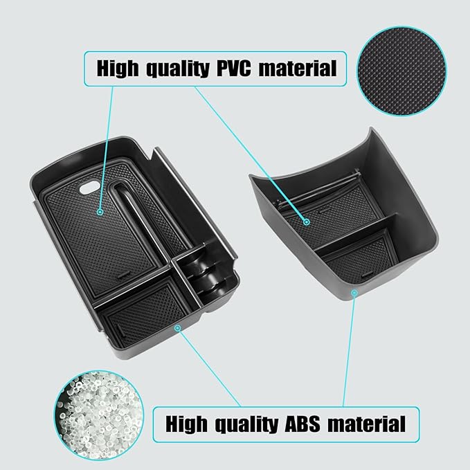 Center Console Organizer Compatible with 2024 2025 2026 Chevy Trax Armrest Storage Box and Center Console Middle Storage Tray Insert Secondary Interior Accessories