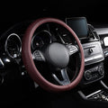 Lord Autofashion Steering Wheel Cover – PU Leather, Non-Slip Rubber Inner, All-Season Comfort – 14.5–15 Inch (Maroon 9356)