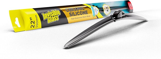 Invisible Glass CSB22 Ceramic Silicone 22" Premium All-Season Windshield Wiper Blade – Automotive Replacement Beam Blade with HydroGuard Water Repellent Coating for Quiet, Streak-Free Performance
