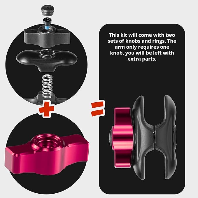 Tackform Link Phone Mount with Top Dash Clip - Compatible with 2021-2025 Ford Bronco | Aluminum | Zero Slip, Anti-Scratch | Universal Magnetic Phone Holder | 2" Arm | Pink | (NOT MAGSAFE Compatible)