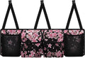 Pink Cherry Blossom Trunk Organizer Car Women Car Back Seat Organizer Multipurpose Cargo Accessory with Adjustable Straps