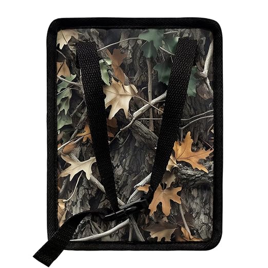 Camo Maple Leaf Car Trash Can Auto Garbage Bag with Lid Leak-Proof Car Storage Bag Garbage Bag Hanging for Headrest Portable Vehicle Backseat Organizer