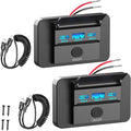 2 Pack 90W 12 Volt USB Outlet Panel Wall Mount Ouffun Dual 36W PD & QC3.0 18W Car USB Port Charger Socket with Dual 65W USB C Cable for Car Bus RV Truck