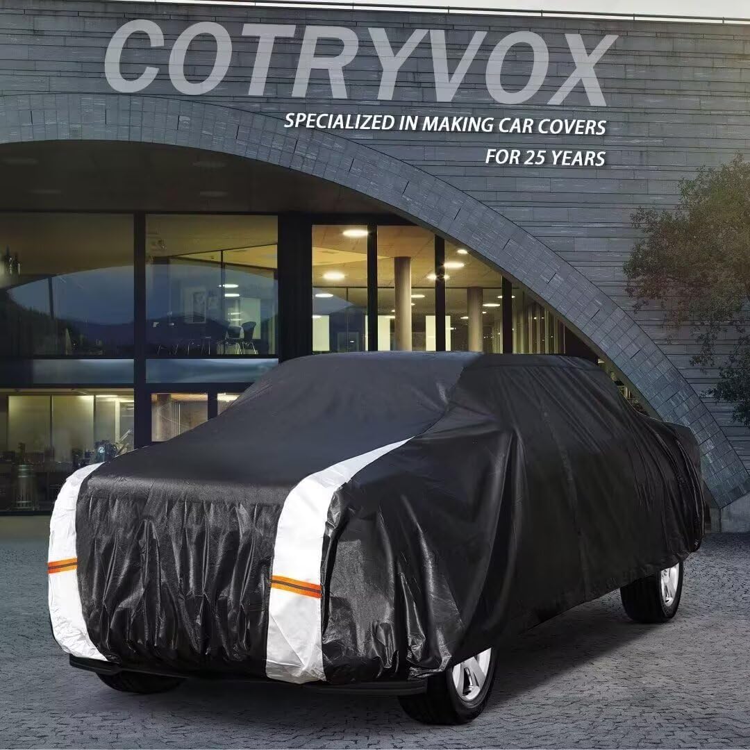 Toyota Tundra Truck Cover Custom Fit 2006-2021 Regular Cab Long Bed(8.1') with Door Zipper, 10 Layers Outdoor Heavy Pickup Truck Cover Waterproof All Weather, Wind Dust Sun Protector.