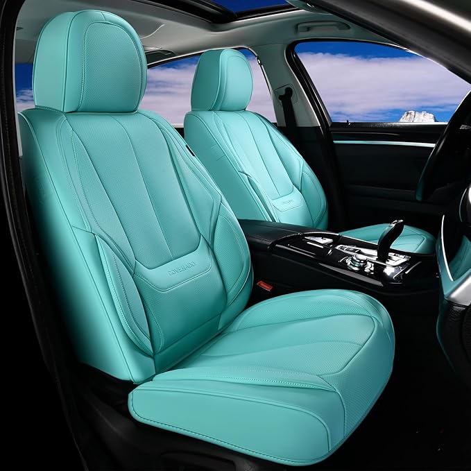 Coverado Seat Covers, Car Seat Covers Front Seats, Car Seat Cover, Car Seat Protector Waterproof, Car Seat Cushion Nappa Leather, Seat Covers Carseat Cover Universal Fit for Most Cars