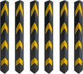 27" Rubber Garage Wall Protector Corner Guard for Parking Lot Warehouse Edge, 6 Packs