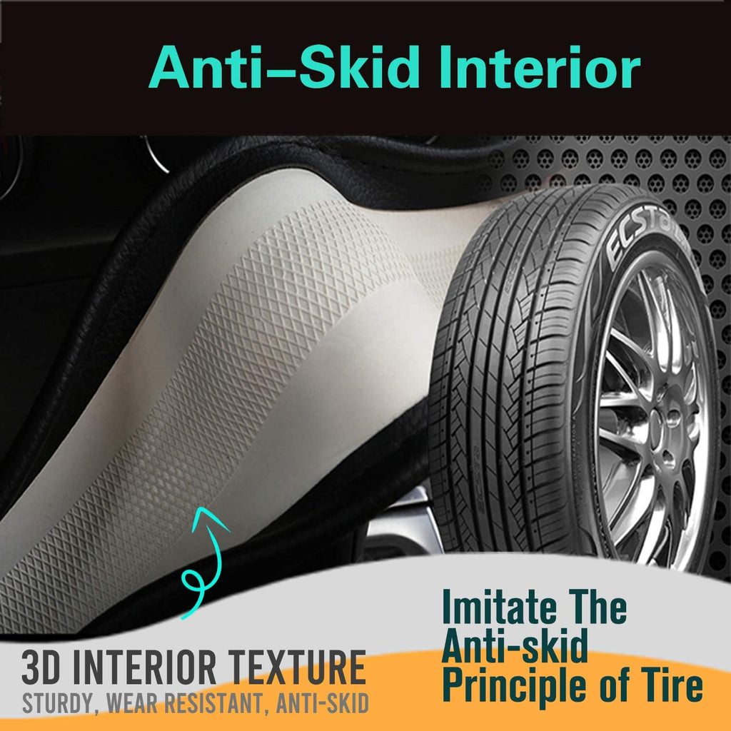 PINCTROT Large Size Steering Wheel Cover Great Grip with 3D Honeycomb Anti-Slip Design, 15.5-15.75 Inch (Blue)