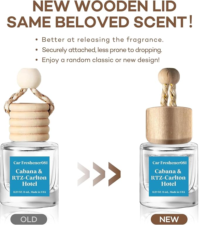 C Classy Hanging Car Air Freshener 4 Pack, Hotel Scent Essential Oil Diffuser, Long-Lasting Fragrance, Cute Glass Bottle Car Accessories for Women&Men, Made in USA
