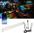 Upgrade Smart USB Dream Color Interior Car LED Strip Light with App Control, RGB Multi Color USB 5V Neon Atmosphere Ambient Night Strip Light Decorative Lamp for Cars with Music and DIY Mode(D36LEDs)