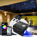 AKEPO 20W Twinkle Dual-Head Dual Color Fiber Optic Lights, Fiber Optic Star Ceiling Light Kit Sound Activated APP Remote Control for Car Starlights Headliner/Home 1300pcs 13.1ft/4m Fiber Strands