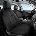 Coverado Car Seat Covers Full Set, Automotive Leather Seat Covers for Car，Universal Fit Front Back Seat Cover, Non-Slip Waterproof Breathable Car Seat Protector