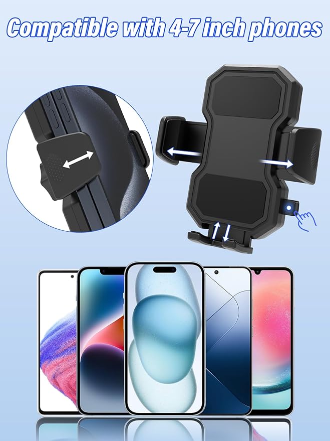 Magnetic Phone Holder for Tractor, Upgraded N56 Strong Magnet Cell Phone Mount with Adjustable Metal Arm, 360° Rotatable, One-Button Release for 4-7" iPhone/Galaxy/Android Cellphone