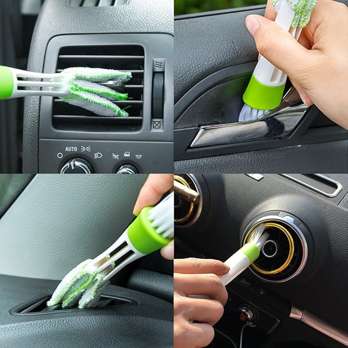 Mini Duster for Car Air Vent, SENHAI Set of 6 Automotive Air Conditioner Cleaner and Brush, Dust Collector Cleaning Cloth Tool for Keyboard Window Leaves Blinds Shutter
