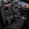 CTDS Car Seat Covers for Honda Civic 2000-2026, Stylish Sport Seat Cover, Premium Nappa Leather Car Seat Cover. Automobile Seat Covers Sets.(Luxury 2 Seats/Pure Black)