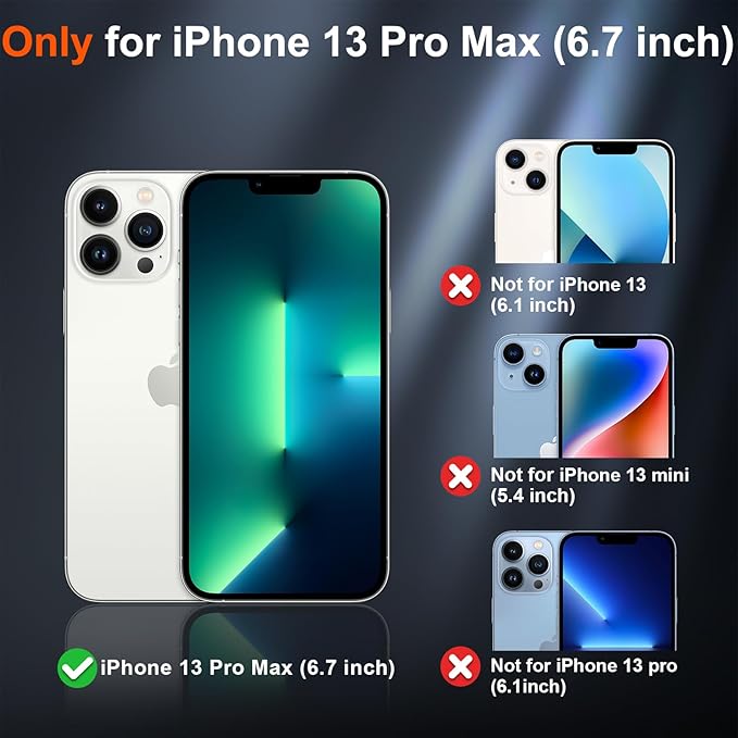 SUPFINE Magnetic for iPhone 13 Pro Max Case (Compatible with MagSafe) (Military Grade Drop Protection) Slim Translucent Matte Shockproof with Anti-Fingerprint Phone Case,Gray