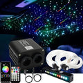 AZIMOM Dual Color 20w Twinkle Fiber Optic Starlight Headliner Kits Mixed 860pcs13.1ft, RGB Meteor Shooting Star, Sound Activated Remote APP Control Home Car Ceiling Décor