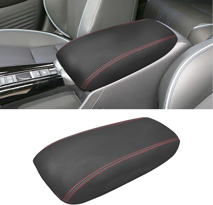 Compatible with Center Console Armrest Cover for Honda HR-V 2023 2024 2025 Leather Arm Rest Storage Box Lids Cushion Protector Pad