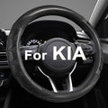 GIANT PANDA Steering Wheel Cover for Kia Soul,Sportage,Forte,Optima,Telluride(3D Honeycomb-Gray-Standard Size)