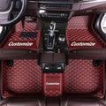 Custom Making Car Floor Mats for 98% Sedan SUV Car Protection Full Coverage Mats Anti-Slip Leather Floor Liners All Weather Car Floor Mats (Wine)