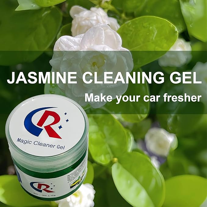Car Cleaning Gel Putty Car Interior Cleaner Slime Auto Detailing Tools Universal Dust Removal Cleaning Kit for Car Accessories Vents 3C Office Scented 1Pack Jasmine