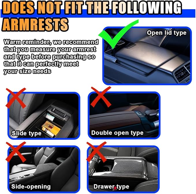 11.9''×8.4'' Bling Car Center Console Cover, Crystal Diamond Elbow Pillow Car Armrest Seat Box Cover, Soft Arm Rest Protective Cushion Pad for Women Girls, Auto Interior Decor for Car SUV (Black)