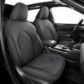AOMSAZTO Custom Fit Seat Covers: for Toyota Highlander 2020-2025 2026 -Three-Row 7 Seats,Second Row Captain Chair Full Set Faux Leather-Dark Gray