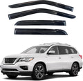 KPY Window Visor Compatible with Nissan Pathfinder 2013-2021, 4PC Rain Guard Side Window Vent Deflectors Tape-On Mugen Style, 2013 2014 2015 2016 2017 2018 2019 2020 2021