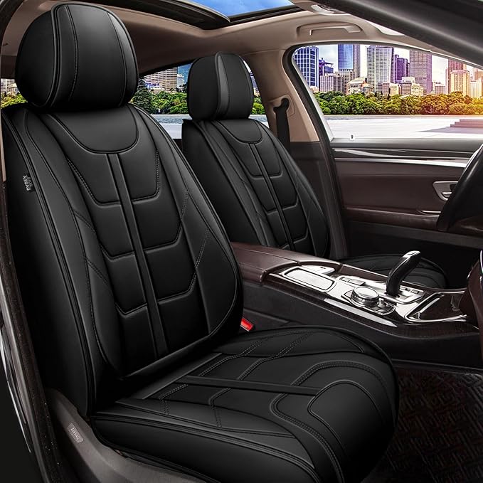 TTX LIGHTING Car Seat Covers fit for Ford Flex 2011-2019 Full Set: Premium Leather Automotive Seat Cover with Airbag Compatible Waterproof (5 Seats, Black)
