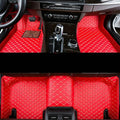 Car Floor Mats Automotive Floor Mats Vehicle Specific All Weather Protection Custom Compatible with Most of 98% Cars SUVs (Red Beige)