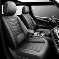 Fit Tucson Car Seat Covers Premium Leather for Hyundai Tucson 2010-2025 2026. Waterproof， Breathable, Scratch-Resistant & All-Weather Seat Cushion Protector (Front Seat, Black)