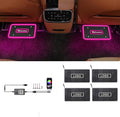 Customizable Car Floor Mats Lights, Customize Personalized Logo Car Floor Mats Light Waterproof RGB LED Neon Lamp App Control Adjustable Flashing Mode Universal Car Interior Foot Mat Decoration Light