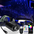 AZIMOM Mini 6W Twinkle 450pcs 0.03in 9.8ft Fiber Optic Starlight Headliner Kit for Car Home End Glow Fiber Strands Sound-Activated APP& Remote Control Starlight Engine