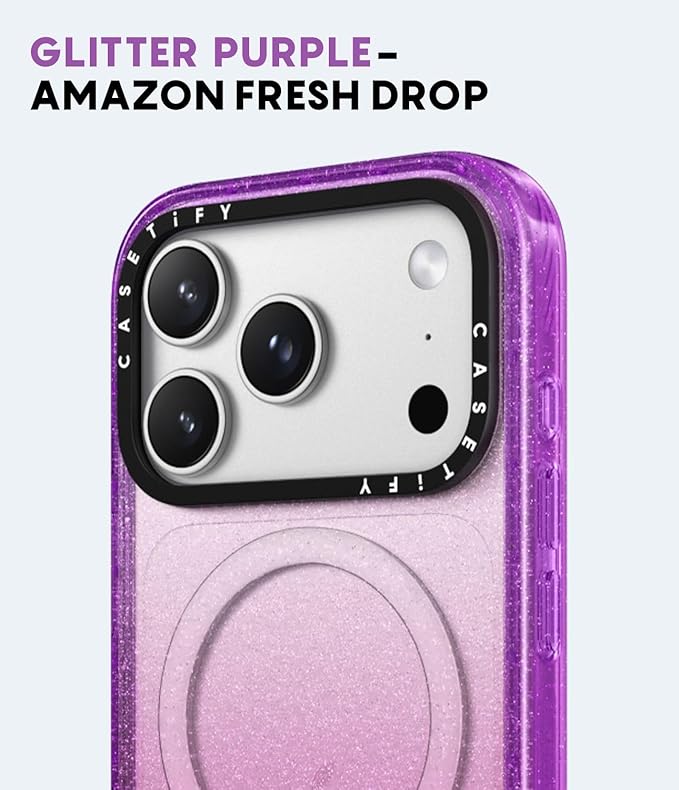CASETiFY Impact iPhone Air Case [Slim/Compatible with Magsafe / 8.2 ft. 4X Military Grade Drop Protection] - Cheetah Paradise Pink - Clear Black