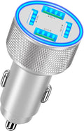 USB Car Charger, Stuffcool 60W Dual USB-A + QC3.0 Power Cigarette Lighter Adapter 4-Port Car Charger Carplay Fast Charging for iPhone 17 17 Pro Max 16 15 14 13 12/Galaxy S26 S25 S24 S23/Pixel 9 8/iPad