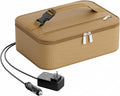 Portable Food Warmer - Heated Lunch Box for Adluts - Electric Thermal Lunch Bag with Buckle Handle, Heating Food Warmer Bags for 12V/24V Car & Truck, 110V/220V Home/Office, Khaki