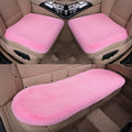 Plush Car Seat Cushion, Soft Warm Fuzzy Faux Rabbit Fur Fluffy Plush Auto Seat Cover Vehicle Car Front and Back Seat Protector Pad with Non-Slip Backing Cushion Interior Universal Fit (Pink1,3PCS)