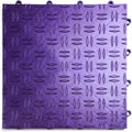 GarageTrac Diamond, Durable Interlocking Modular Garage Flooring Tile (12 Pack), Purple