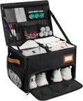 2 Layer Golf Trunk Organizer, Golf Organizer with 2 Pairs Shoes Compartment, Golf Storage Waterproof Car Trunk Locker for Balls, Caps, Clothes, Gloves, Accessories, Gifts for Golfers