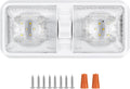 1 Pack RV Lights Interior 12V Led 8W Ceiling Double Dome Camper Light 600 Lumen Brightness Light Fixture for RV Camper Trailer Boat Car, Natural White 4000-4500K, 48 X 2835 SMD LED