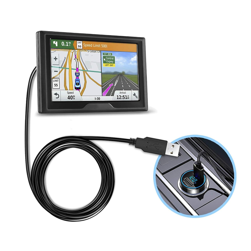 GPS Charger Cable,Mini USB 6.6ft Universal GPS Charging Cord with Voltage Regulator Module 90 Degree Angle Mini USB Power Wire for Garmin GPS Navigator Drive 51 65 Nuvi 50lm 2555lmt 2595lmt 40lm 1300
