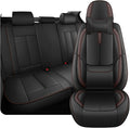 Fit for 98% of Mercedes Benz Car Seat Covers with Headrests, Premium Nappa Leather Seat Cover, Fully Wrapped Protect Modern Style Seat Cover (5-Seat Luxury, Black & Coffee)