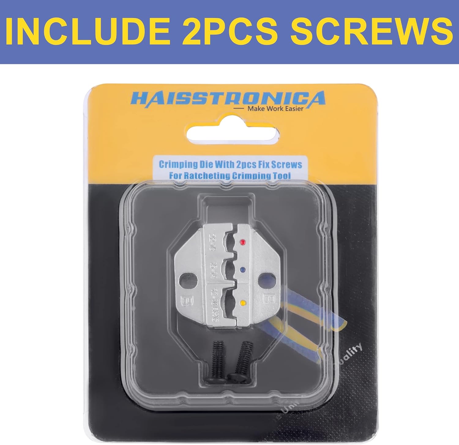 haisstronica Crimping Die for Insulated Nylon Wire Connectors, 22-10 AWG