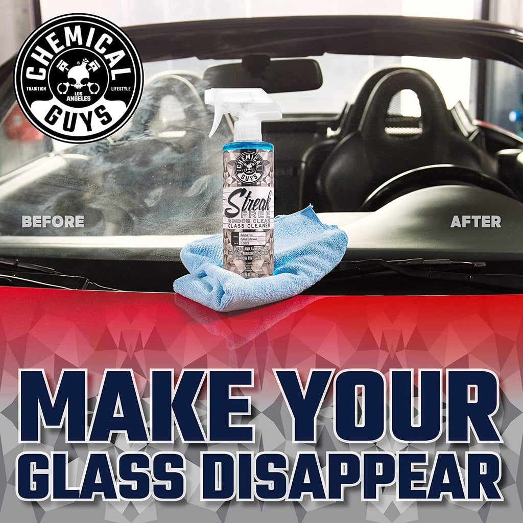 Chemical Guys CLD3001602 Streak Free Glass & Window Cleaner (Works on Mirrors, Navigation Screens & More; Car, Truck, SUV and Home Use), Ammonia Free & Safe on Tinted Windows, (2 Pack) 16 fl oz
