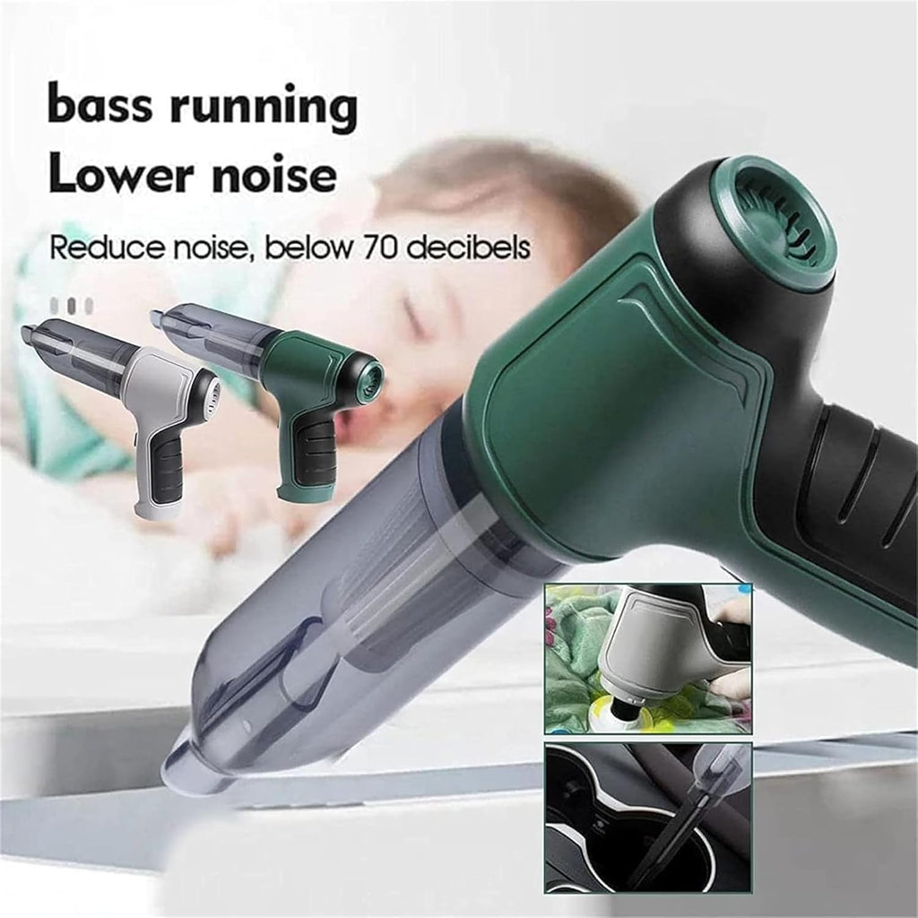 Itutn Car Vacuum/Blower,Itutn Wireless Handheld Car Vacuum Cleaner,Itutn 3 In 1 Vacuum 12000pa,Portable Mini Rechargeable Wireless Car Vacuum Cleaner (1pcs-green)