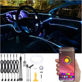 8 m Optic Fiber Car Ambient Lighting Kit Bluetooth App Control 64 Colors Multicoloured Music Interior Lighting Kit 12V 1W