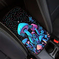 UNICEU Polka Dot Mushroom Car Accessories Car Center Console Armrest Cover Auto Interior Decor Neoprene Armrest Box Protector Cover Pad, Universal