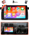 8Core Car Stereo for BMW 325i 330i E46 328i 328xi 1998-2005 Radio for BMW M3 2000-2006 Apple CarPlay Android Auto,9IN IPS Touch Screen 5G WiFi/GPS Navi/BT/FM/RDS/DSP/EQ/SWC/AHD Camera